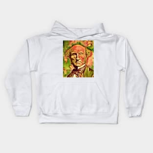 John Stuart Mill Snow Portrait | John Stuart Mill Artwork 14 Kids Hoodie